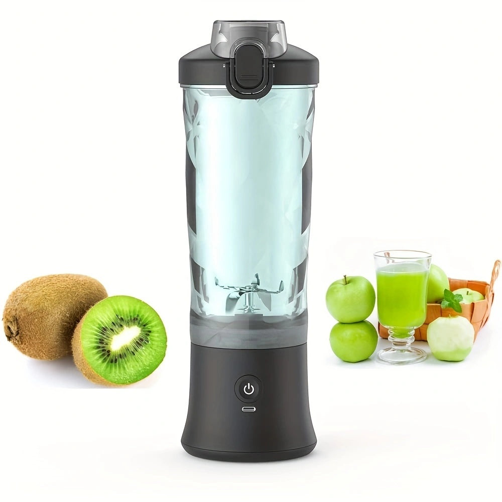 Portable Blender 600ML – USB Rechargeable Smoothie Maker with 6 Blades