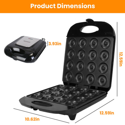 16-Hole Mini Donut Maker – Fresh Donuts in Minutes