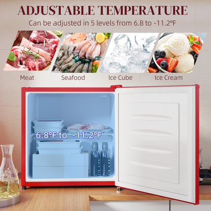 1.1 Cu. Ft Compact Mini Freezer (Red)