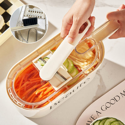 3-Blade Vegetable Chopper & Slicer – Multi-Function Cutter with Storage Container