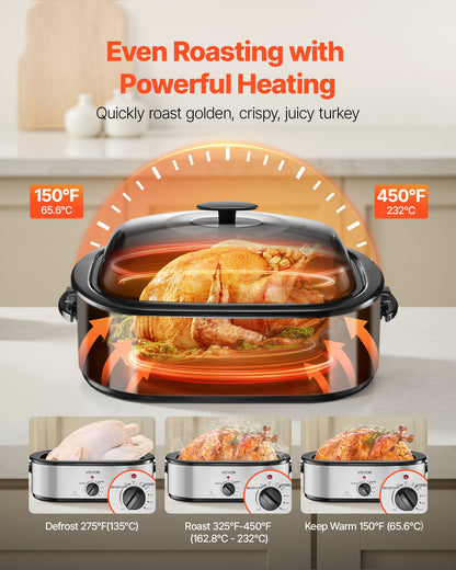 VEVOR 20QT Electric Roaster Oven (Family Size)