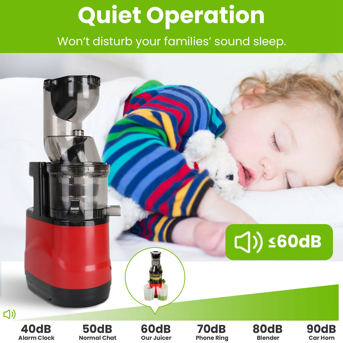 Cold Press Juicer Machine (300W Slow Masticating)