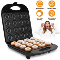 16-Hole Mini Donut Maker – Fresh Donuts in Minutes