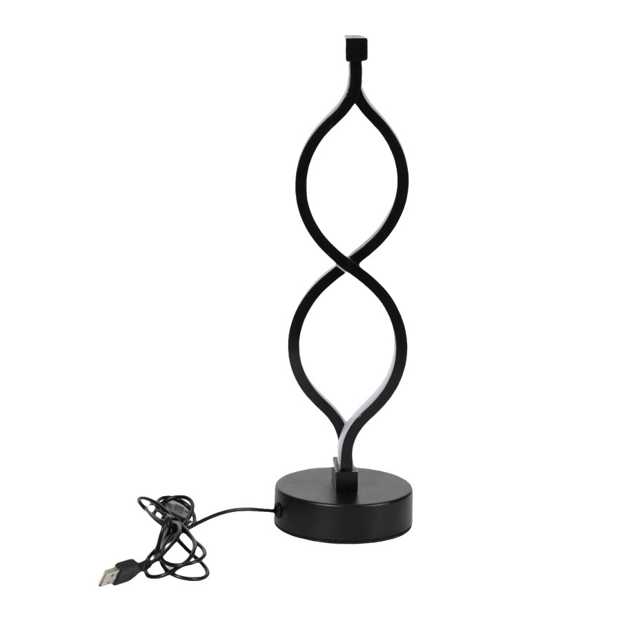 Modern Wave-Shaped USB Desk Lamp – 3 Color Dimmable