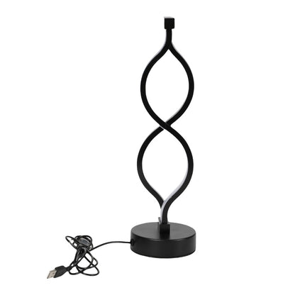 Modern Wave-Shaped USB Desk Lamp – 3 Color Dimmable