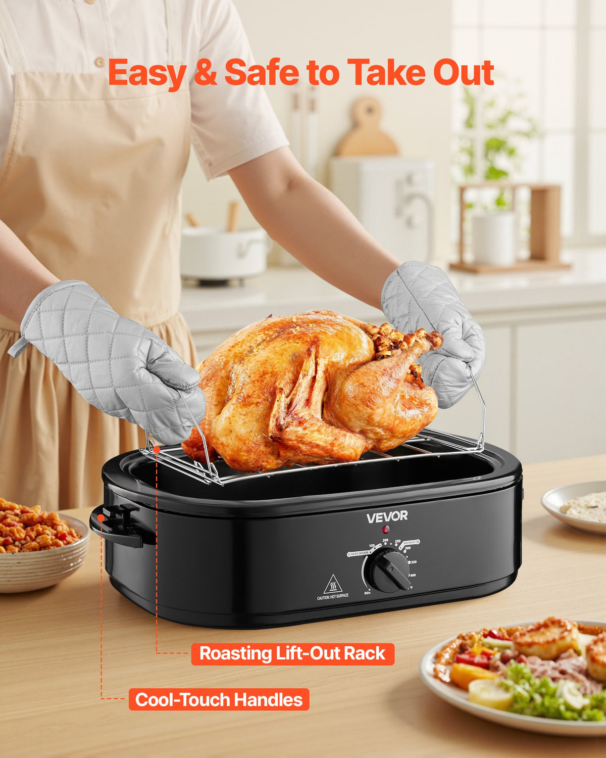 VEVOR 18QT Electric Roaster Oven – Perfect for Large Meals