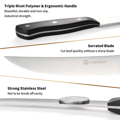 KATISUN 8-Piece Carbon Steel Knife Set