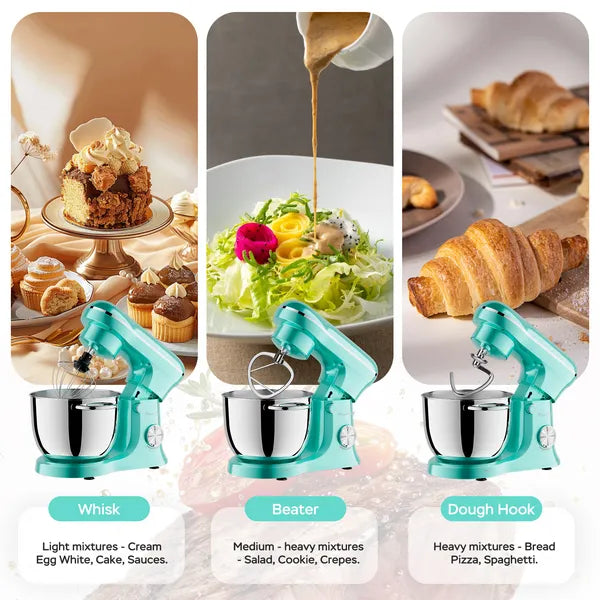 5L & 4.5L Dual Bowl Stand Mixer – 10 Speed Tilt-Head (Blue)