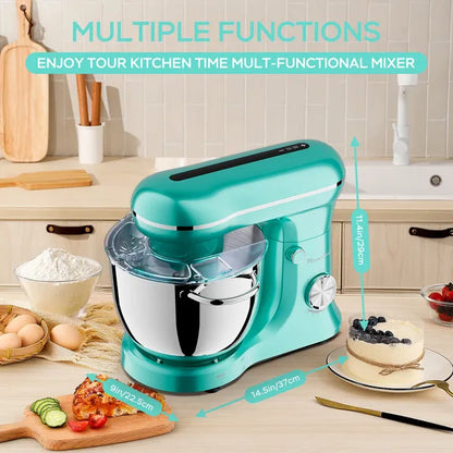5L & 4.5L Dual Bowl Stand Mixer – 10 Speed Tilt-Head (Blue)