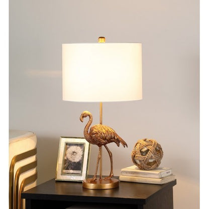 26" Matte Gold Flamingo Table Lamp – Statement Home Décor