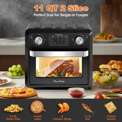 11QT Compact Air Fryer Toaster Oven (1000W)