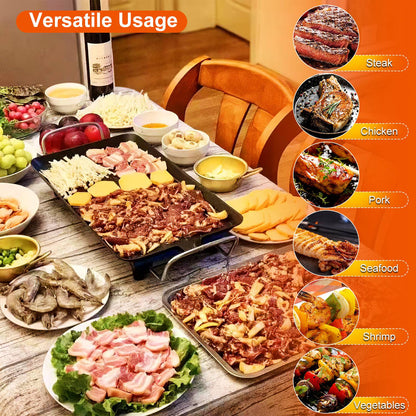 🔥 Electric BBQ Grill Griddle – 1500W Non-Stick Indoor/Outdoor Grill