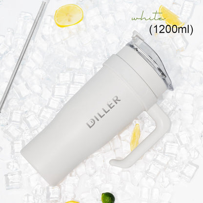 1.2L Large Capacity Insulated Tumbler with Straw