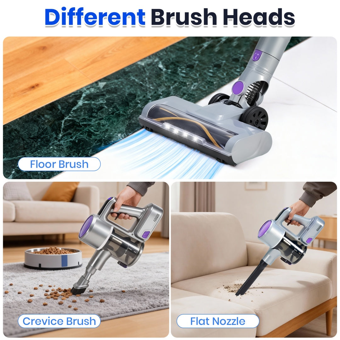 Cordless 3-in-1 Smart Vacuum Cleaner – Purple Yellow Edition