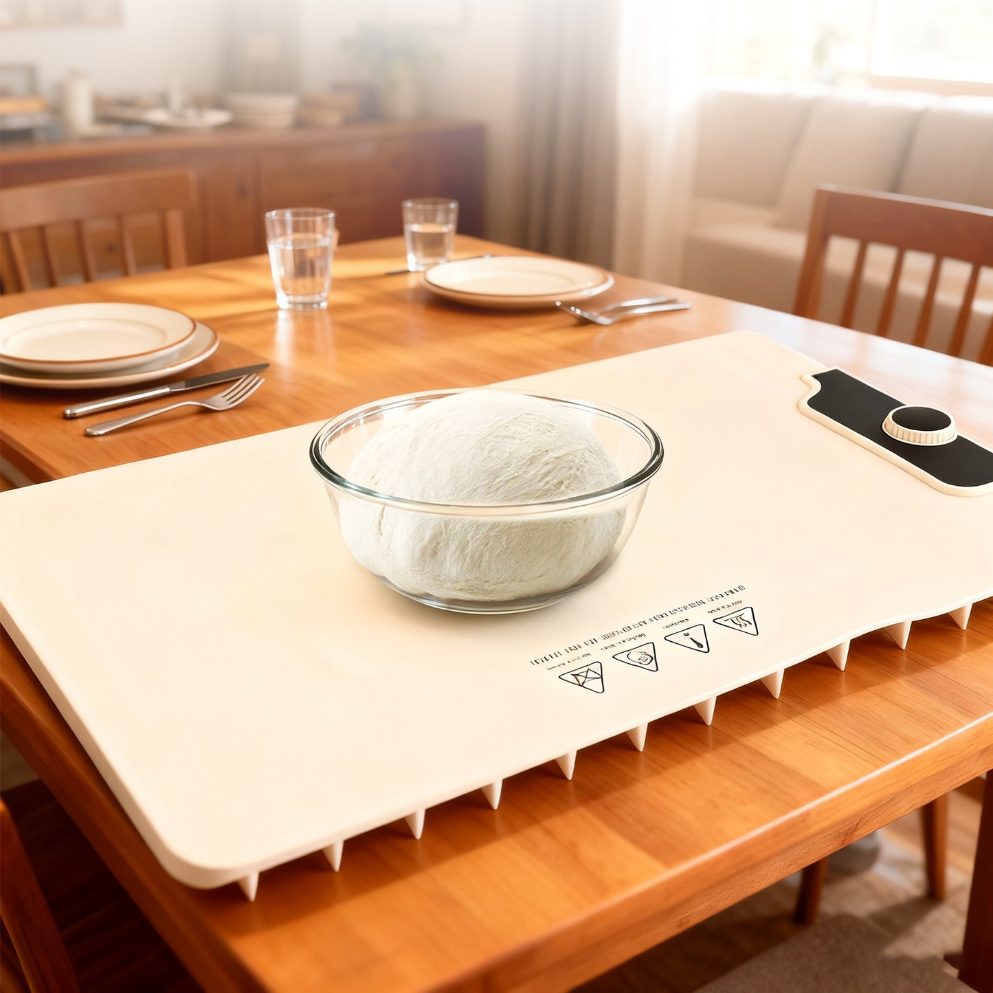 Silicone Food Warming Mat – 14 Temp Levels with Timer (300W)