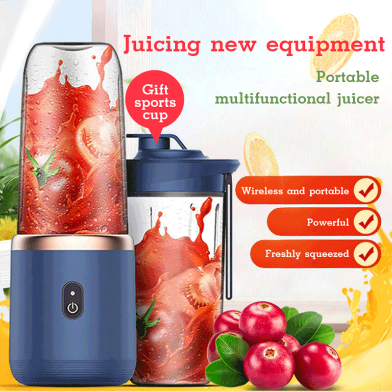 Portable Blender Juicer – USB Rechargeable Smoothie Maker (700ml High-Power Travel Blender)