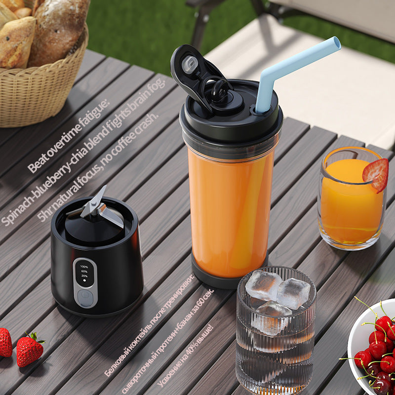 Portable USB Blender – 500ml Rechargeable Smoothie Maker with Straw (300W)