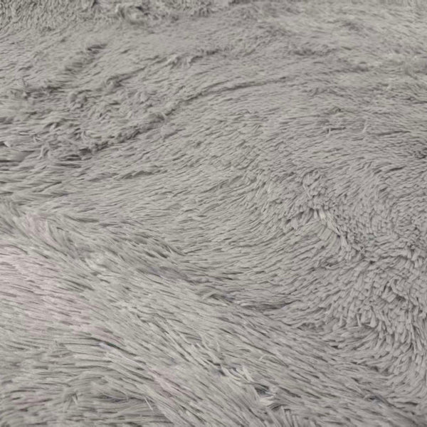 5ft x 8ft Grey Fluffy Shag Rug