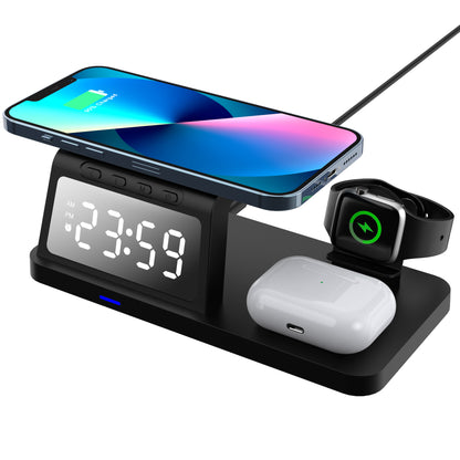 15W Fast Wireless Charging Pad – Type-C QC3.0 Smart Charger (Black/White)