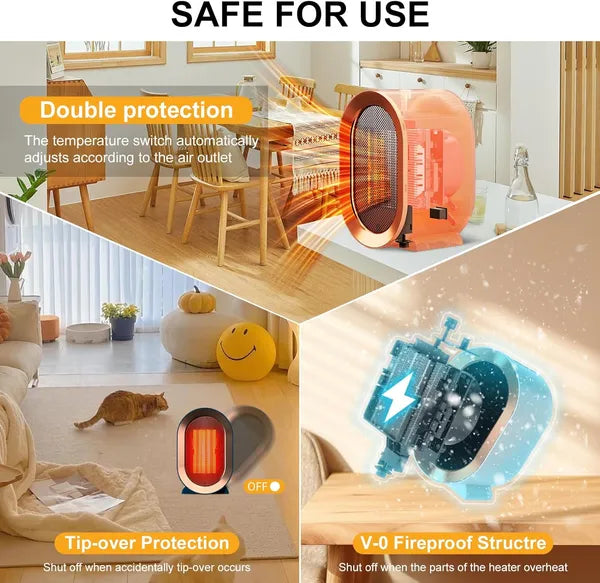 1200W Electric Space Heater – Portable & Energy-Efficient