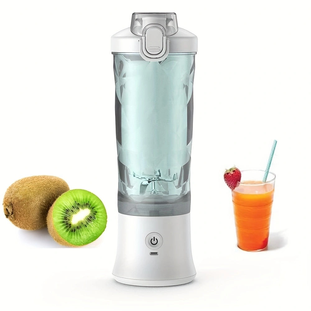 Portable Blender 600ML – USB Rechargeable Smoothie Maker with 6 Blades
