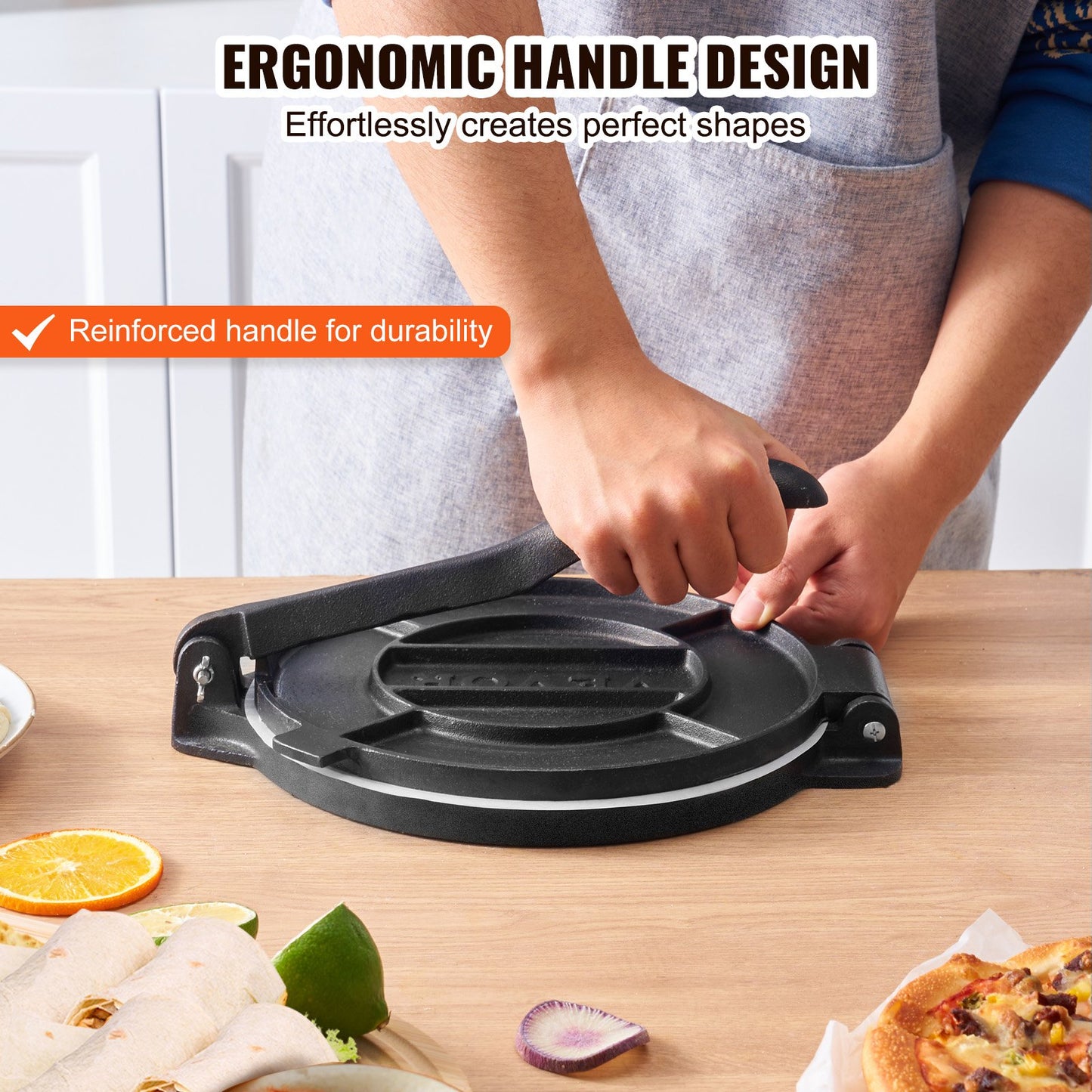 Extra-Large 10-Inch Cast Iron Tortilla Press