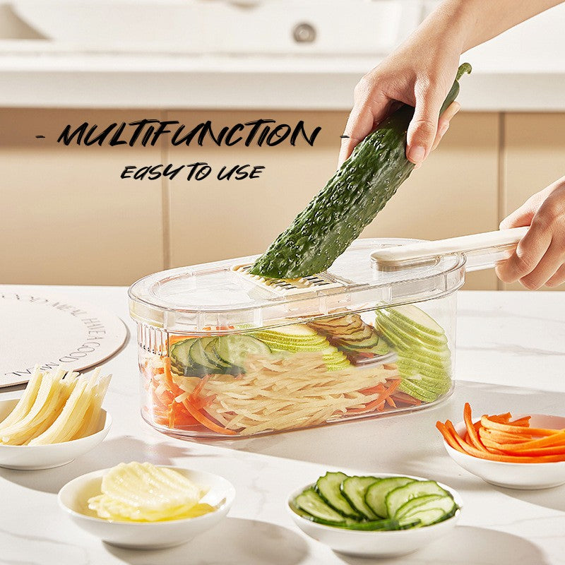 3-Blade Vegetable Chopper & Slicer – Multi-Function Cutter with Storage Container