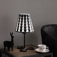 16  Traci Black Geometric Metal Table Lamp