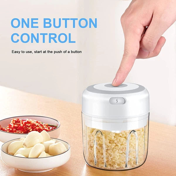 Electric 300ML Garlic Press / Mini Food Chopper