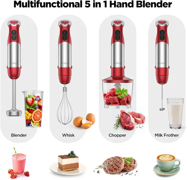 KOIOS 5-in-1 Hand Blender Set (1000W Power)