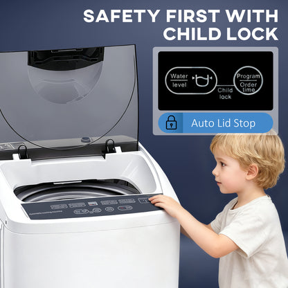 HOMCOM Portable Washing Machine (9.9 lbs Capacity)