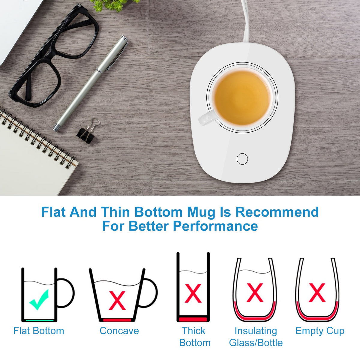 Intelligent Auto On/Off Mug Warmer