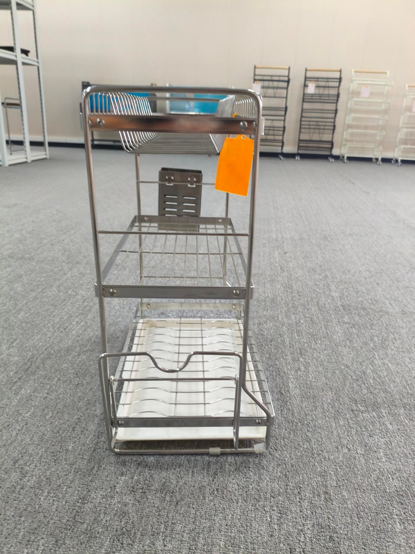 Stainless Steel Dish Storage Rack Draining Plate Rack
