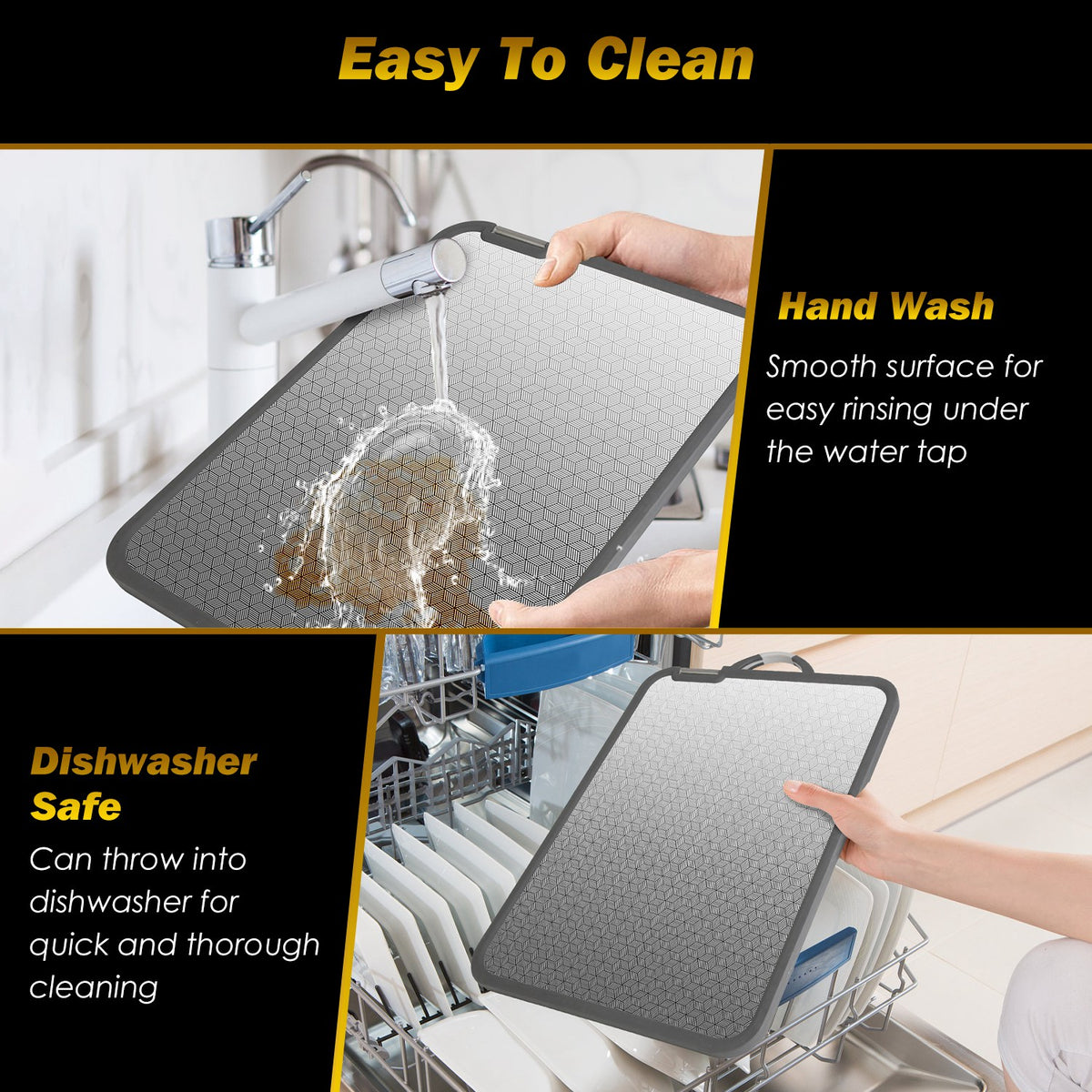 2-IN-1 Double-Sided Cutting Board (Stainless Steel + PP)