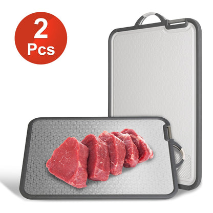 2-IN-1 Double-Sided Cutting Board (Stainless Steel + PP)