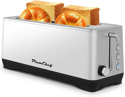 4-Slice Long Slot Toaster – Stainless Steel (Silver)