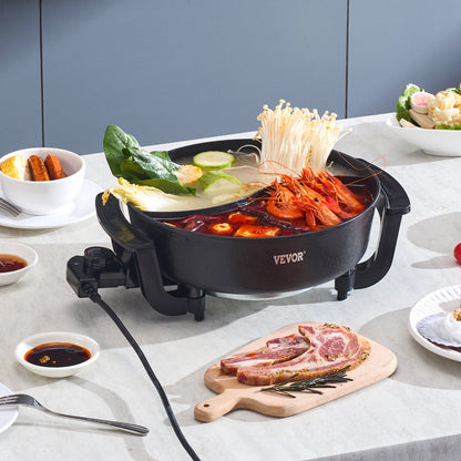 Dual-Sided Electric Hot Pot (5L Large Capacity)