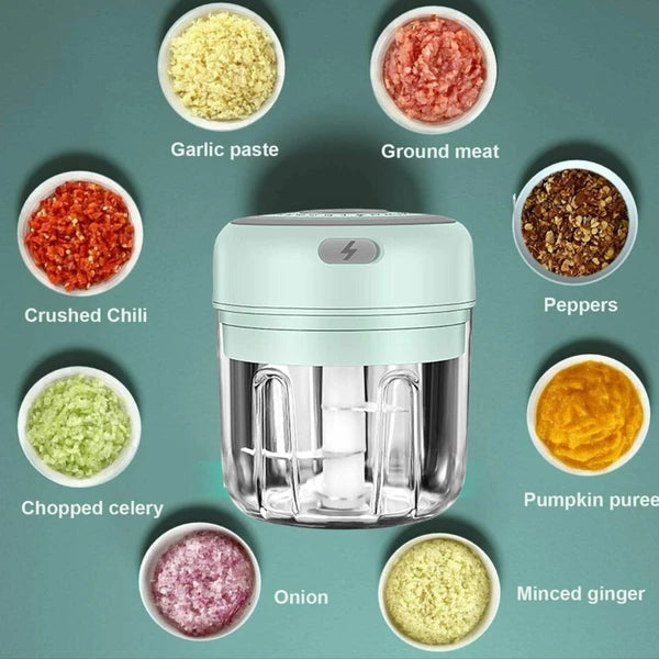 Electric 300ML Garlic Press / Mini Food Chopper