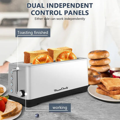 4-Slice Long Slot Toaster – Stainless Steel (Silver)