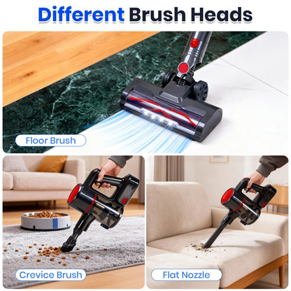 Cordless 3-in-1 Power Vacuum Cleaner – Black & Red Edition