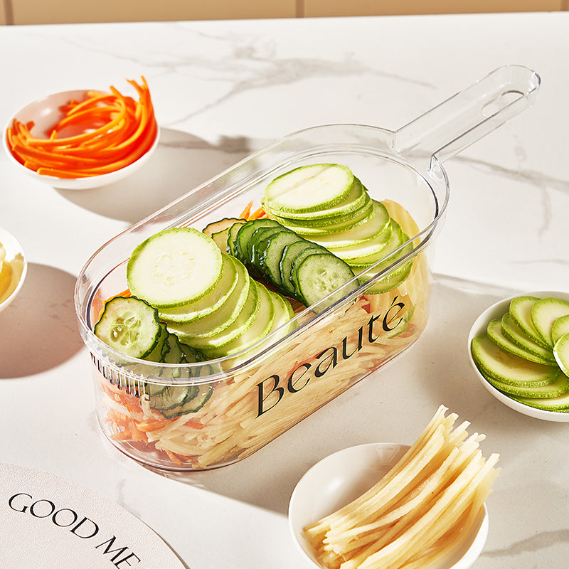 3-Blade Vegetable Chopper & Slicer – Multi-Function Cutter with Storage Container