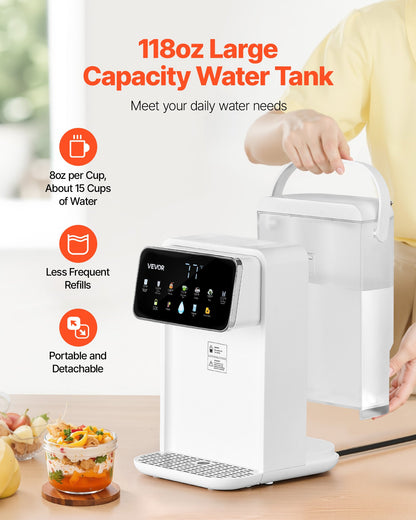 Instant Hot Water Dispenser – 7 Temp & 7 Volume Settings (118oz Tank)