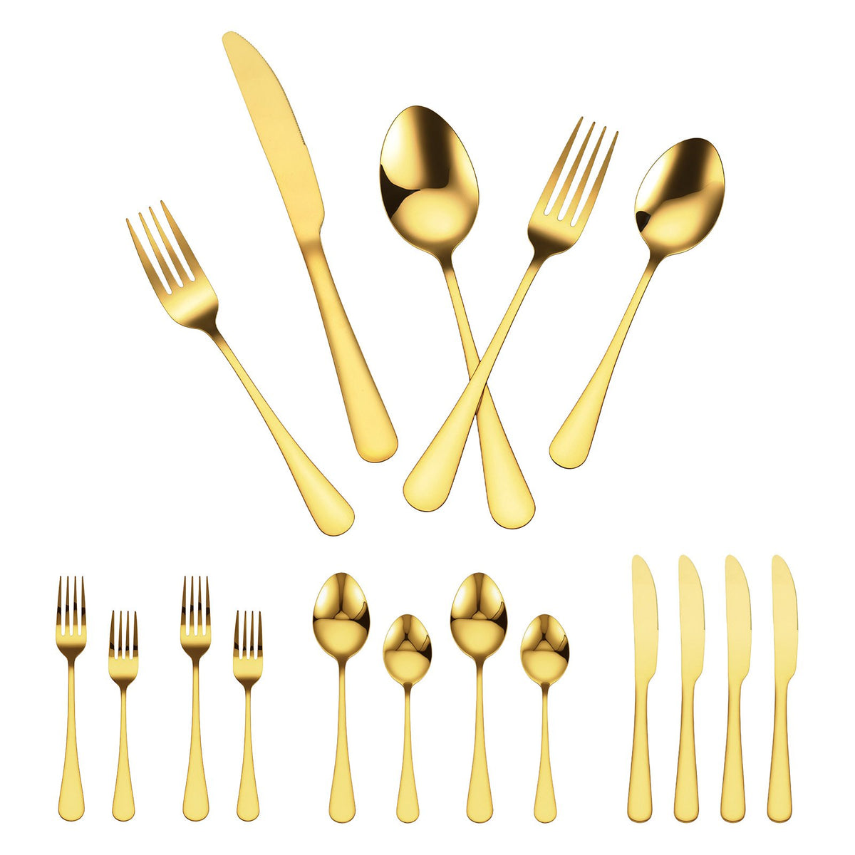 100-Piece Silverware Set Stainless Steel Cutlery Flatware Utensil Kitchen For 20