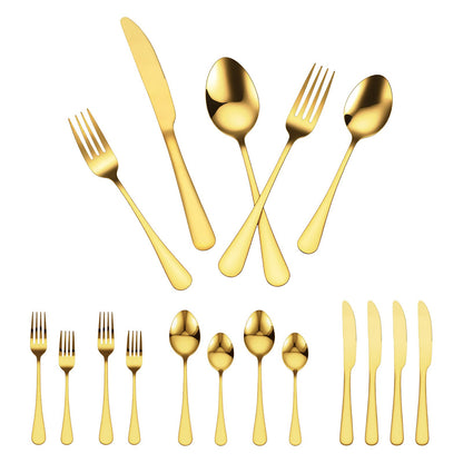 100-Piece Silverware Set Stainless Steel Cutlery Flatware Utensil Kitchen For 20