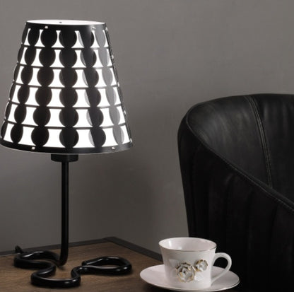 16  Traci Black Geometric Metal Table Lamp