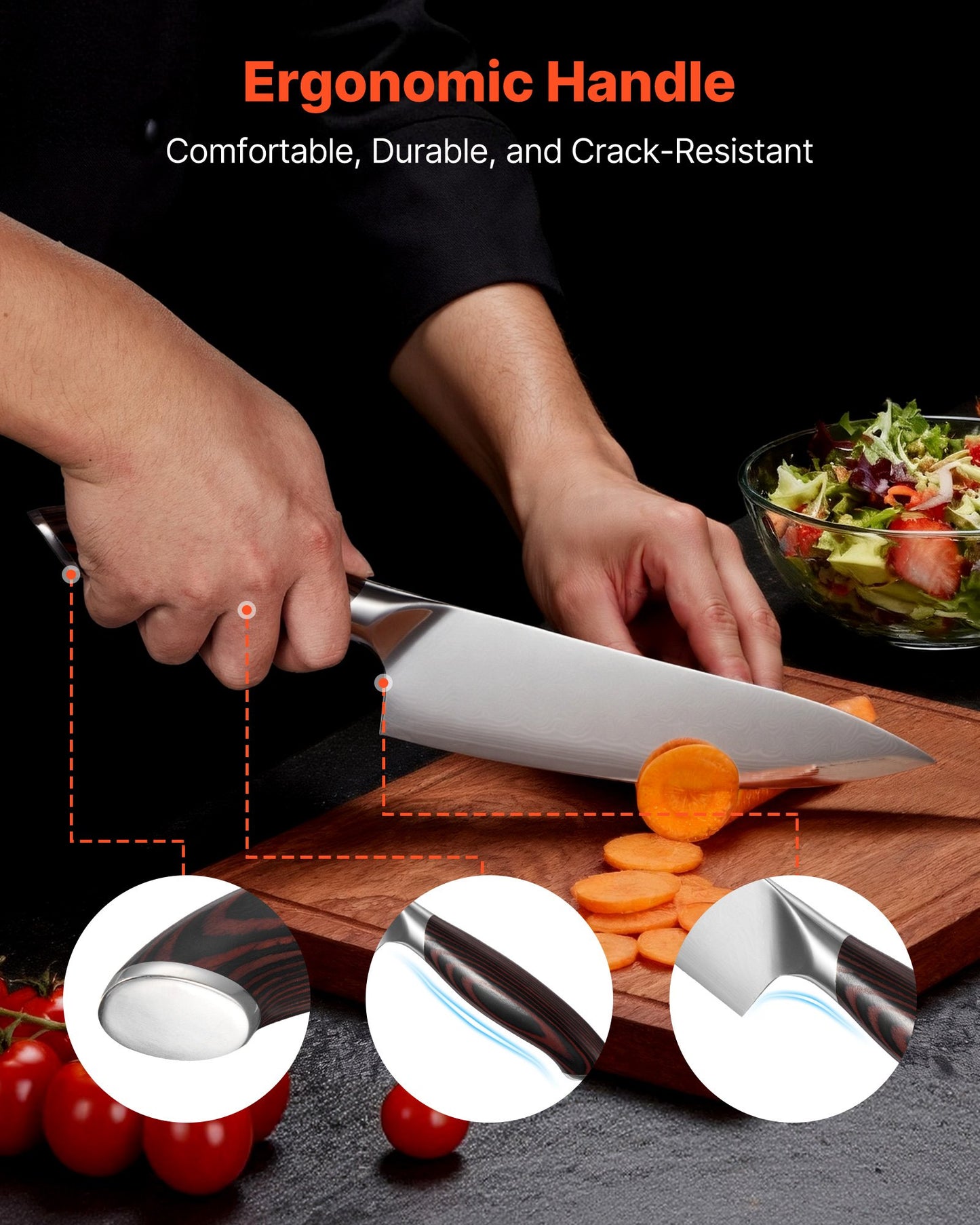 5-Piece Premium Kitchen Knife Set (Damascus Steel)