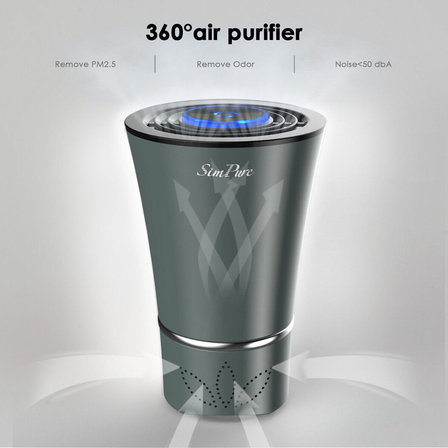 Mini Portable Air Purifier Desktop-True HEPA Filter Cleans Air,Home,Office Use