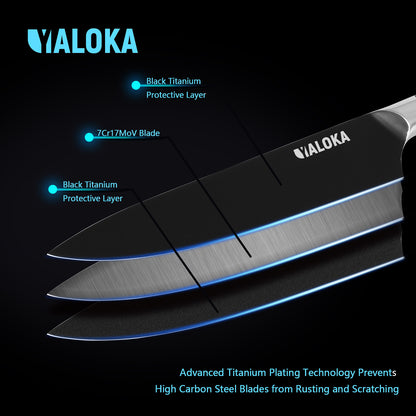 Premium Chef Knife (Black Titanium-Coated – G10 Handle)