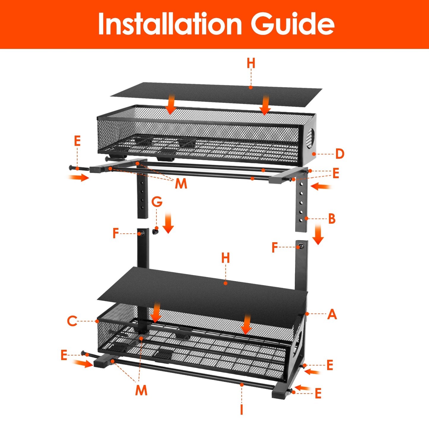 2-Tier Pull-Out Under Sink Organizer (2 Pack) – Adjustable Sliding Storage Rack for Kitchen & Bathroom